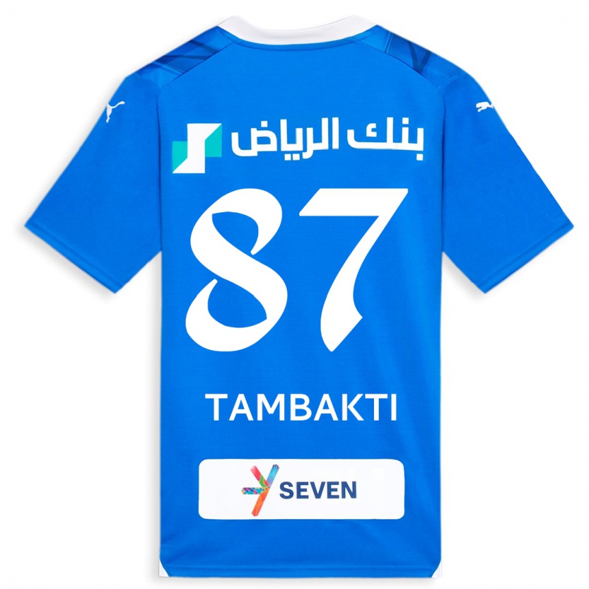 Niño Fútbol Camiseta Hassan Tambakti #87 Azul 1ª Equipación 2023/24 México