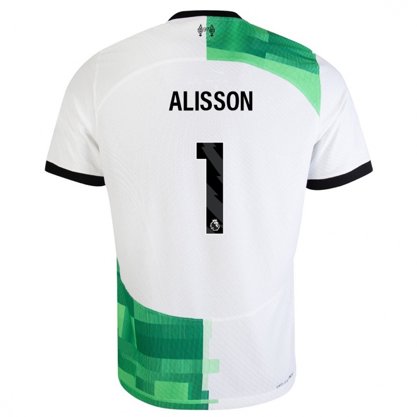 Niño Fútbol Camiseta Alisson #1 Blanco Verde 2ª Equipación 2023/24 México