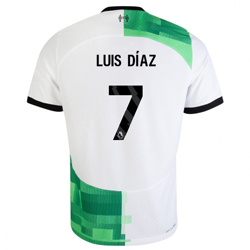 Niño Fútbol Camiseta Luis Diaz #7 Blanco Verde 2ª Equipación 2023/24 México