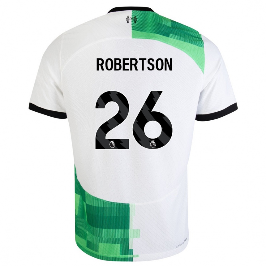 Niño Fútbol Camiseta Andrew Robertson #26 Blanco Verde 2ª Equipación 2023/24 México