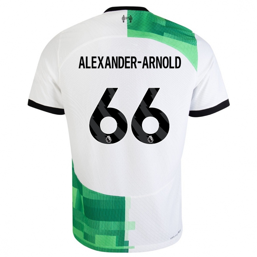 Niño Fútbol Camiseta Trent Alexander-Arnold #66 Blanco Verde 2ª Equipación 2023/24 México