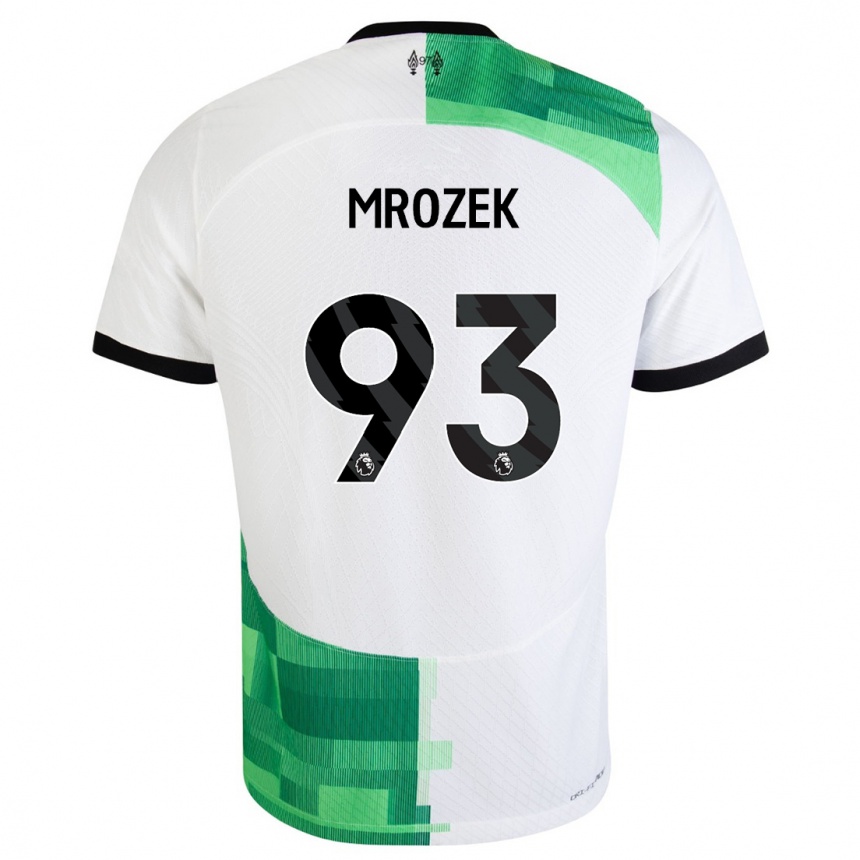 Niño Fútbol Camiseta Fabian Mrozek #93 Blanco Verde 2ª Equipación 2023/24 México