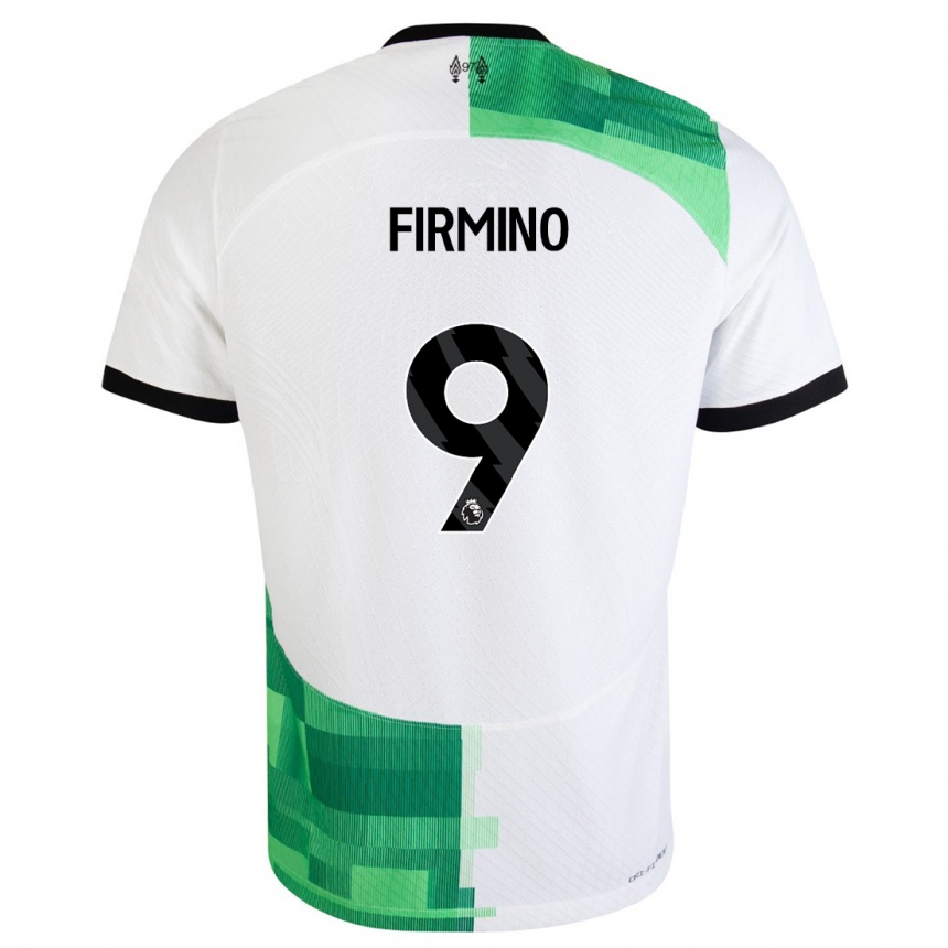 Niño Fútbol Camiseta Roberto Firmino #9 Blanco Verde 2ª Equipación 2023/24 México