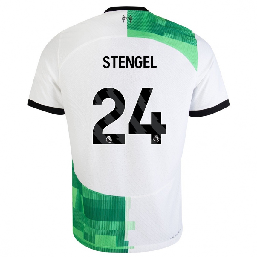 Niño Fútbol Camiseta Katie Stengel #24 Blanco Verde 2ª Equipación 2023/24 México