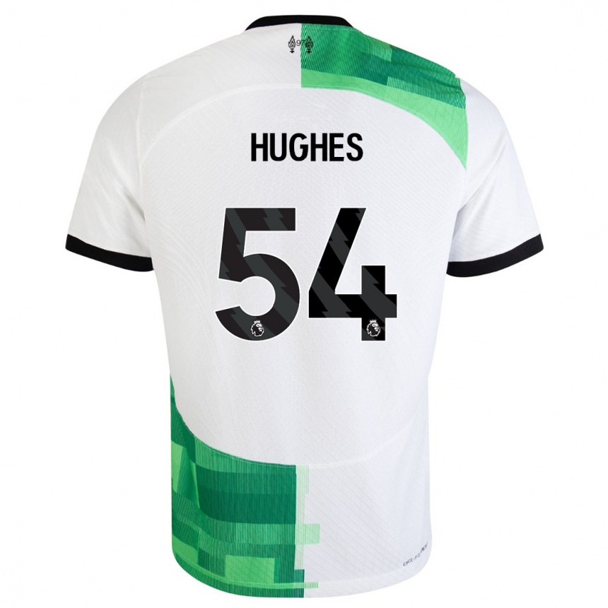 Niño Fútbol Camiseta Liam Hughes #54 Blanco Verde 2ª Equipación 2023/24 México