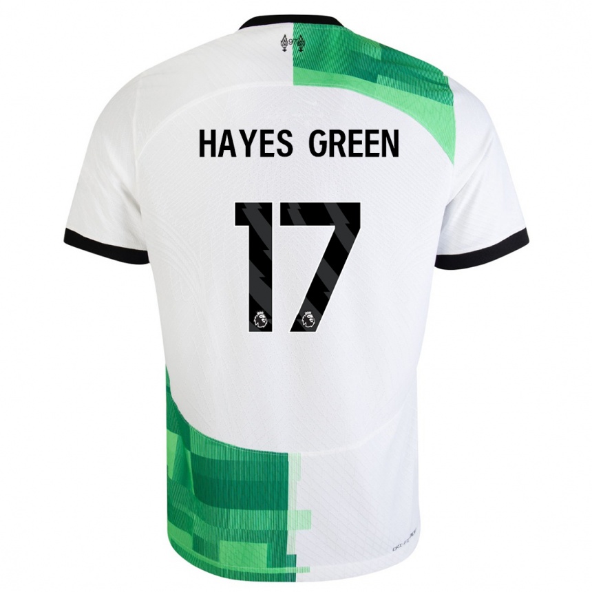 Niño Fútbol Camiseta Charlie Hayes-Green #17 Blanco Verde 2ª Equipación 2023/24 México