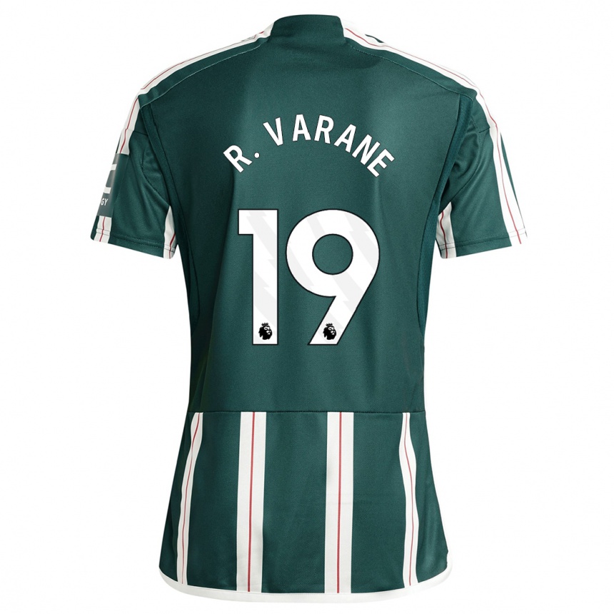 Niño Fútbol Camiseta Raphael Varane #19 Verde Oscuro 2ª Equipación 2023/24 México