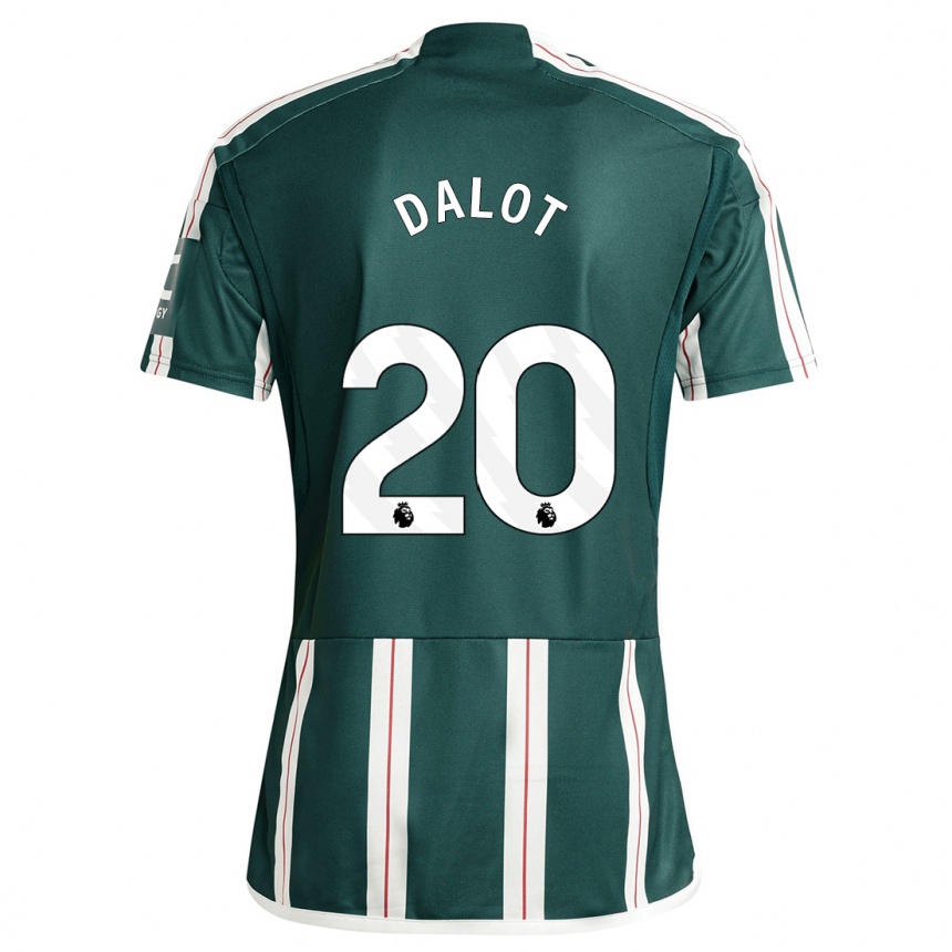 Niño Fútbol Camiseta Diogo Dalot #20 Verde Oscuro 2ª Equipación 2023/24 México