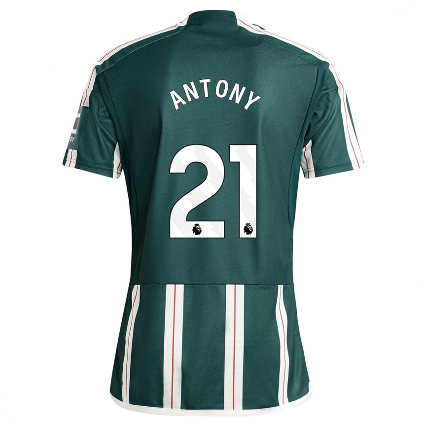 Niño Fútbol Camiseta Antony #21 Verde Oscuro 2ª Equipación 2023/24 México