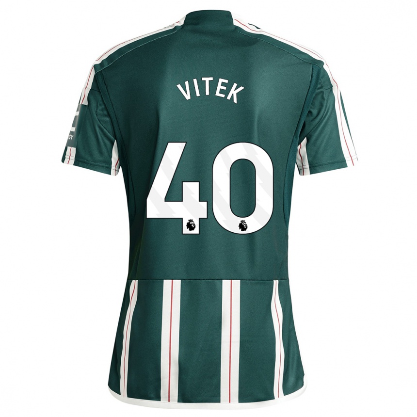 Niño Fútbol Camiseta Radek Vitek #40 Verde Oscuro 2ª Equipación 2023/24 México