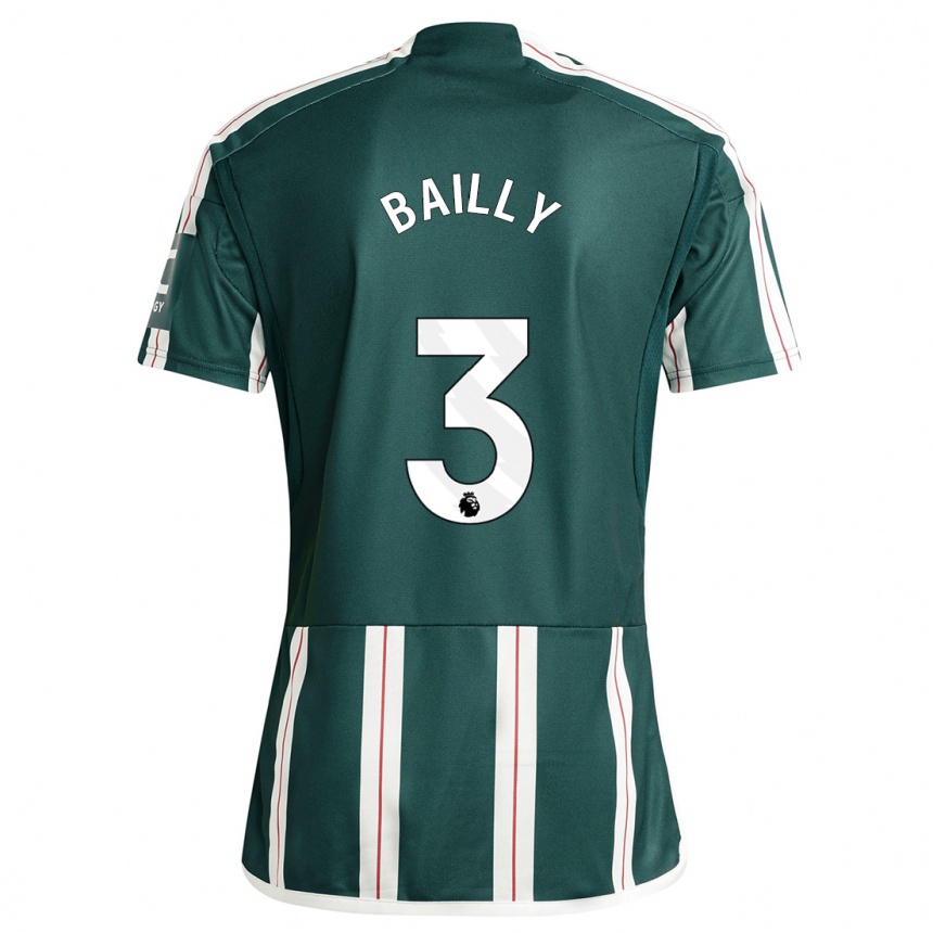 Niño Fútbol Camiseta Eric Bailly #3 Verde Oscuro 2ª Equipación 2023/24 México