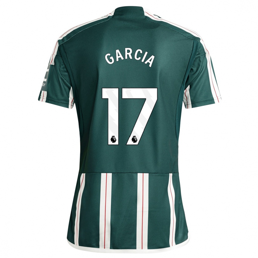 Niño Fútbol Camiseta Lucia Garcia #17 Verde Oscuro 2ª Equipación 2023/24 México