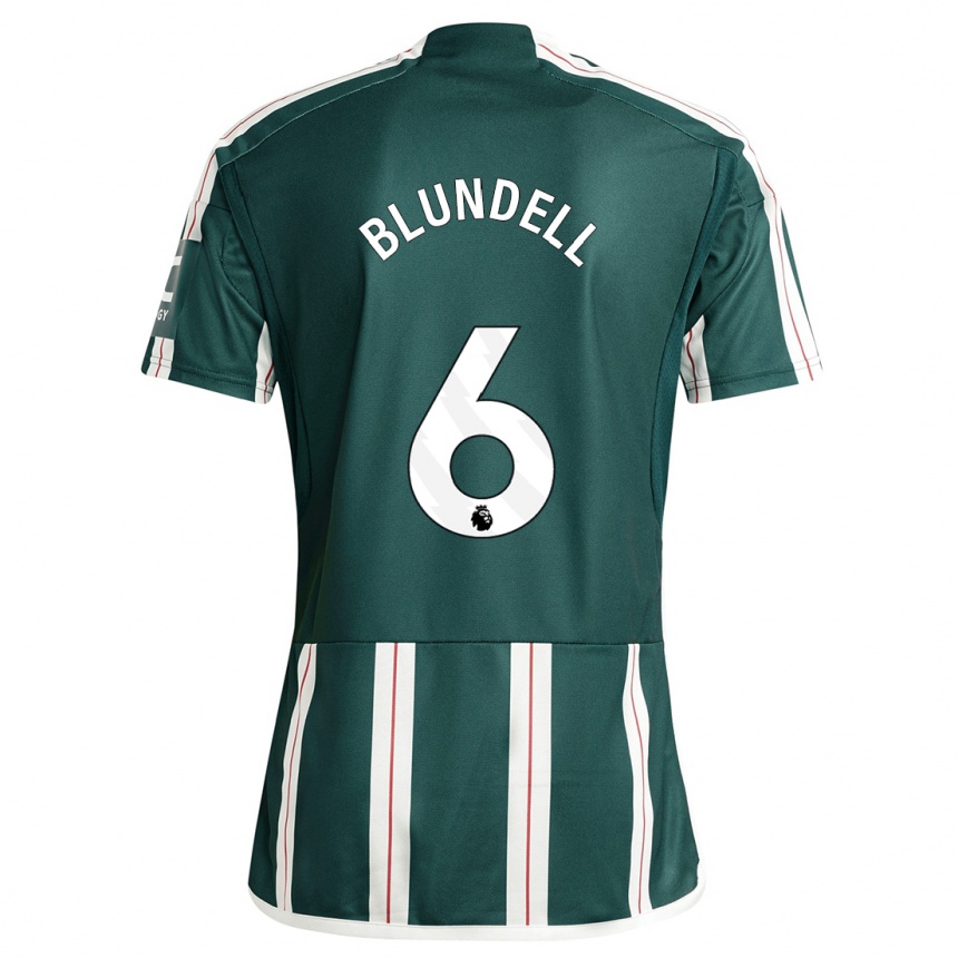 Niño Fútbol Camiseta Hannah Blundell #6 Verde Oscuro 2ª Equipación 2023/24 México