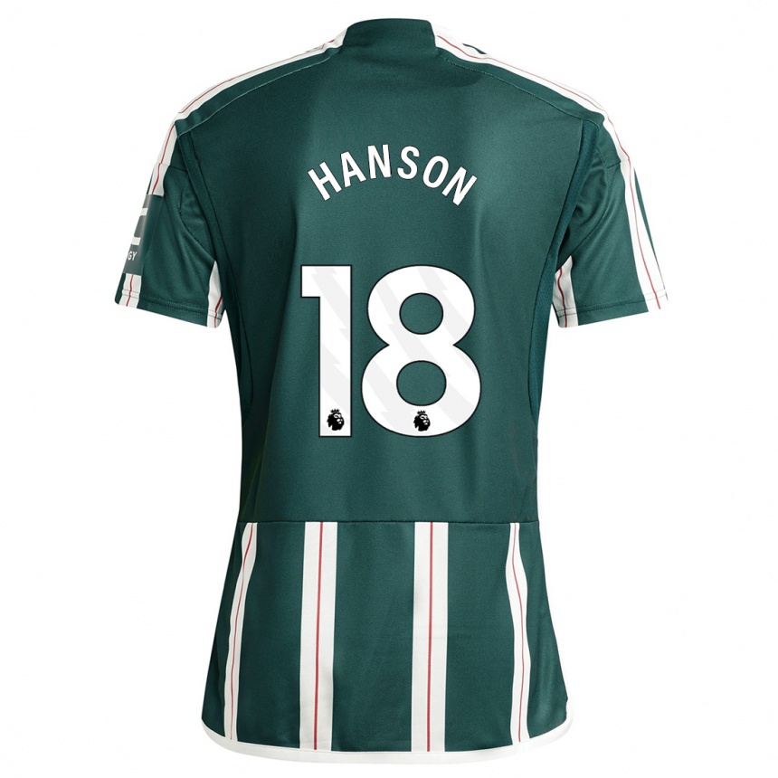 Niño Fútbol Camiseta Kirsty Hanson #18 Verde Oscuro 2ª Equipación 2023/24 México