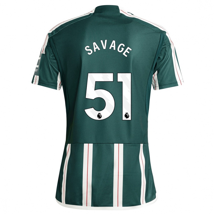 Niño Fútbol Camiseta Charlie Savage #51 Verde Oscuro 2ª Equipación 2023/24 México