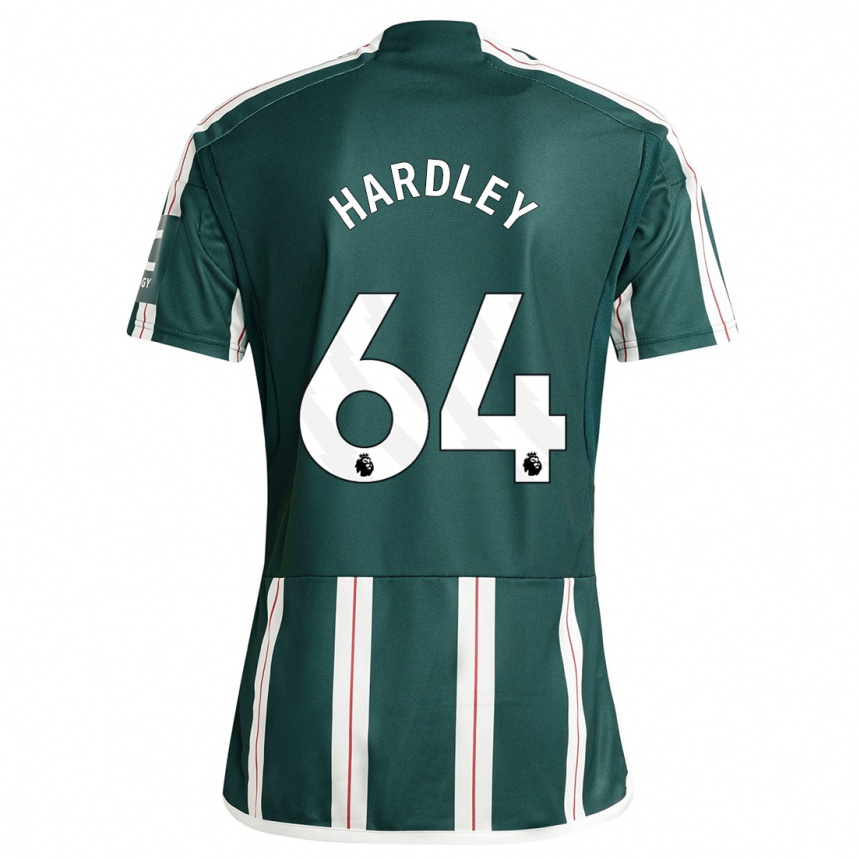 Niño Fútbol Camiseta Bjorn Hardley #64 Verde Oscuro 2ª Equipación 2023/24 México