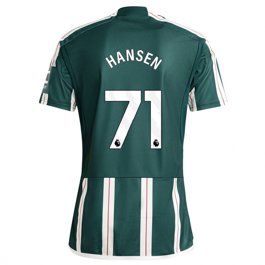 Niño Fútbol Camiseta Isak Hansen-Aaroen #71 Verde Oscuro 2ª Equipación 2023/24 México