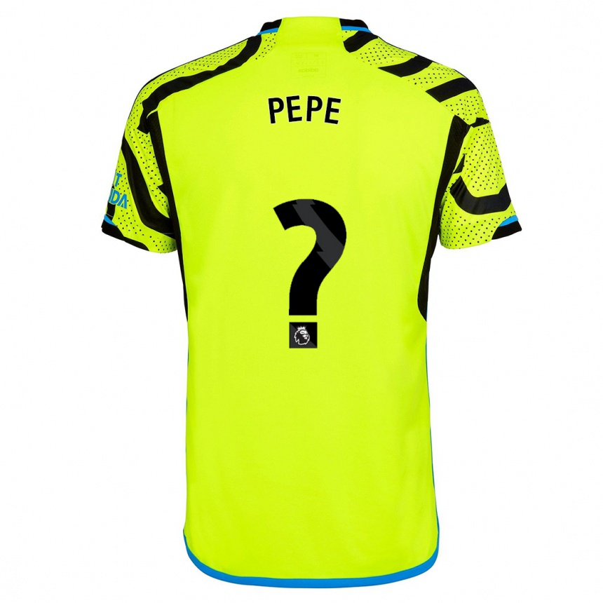 Niño Fútbol Camiseta Nicolas Pepe #0 Amarillo 2ª Equipación 2023/24 México