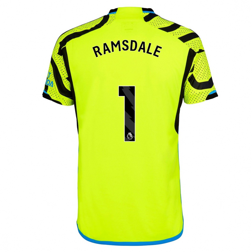Niño Fútbol Camiseta Aaron Ramsdale #1 Amarillo 2ª Equipación 2023/24 México