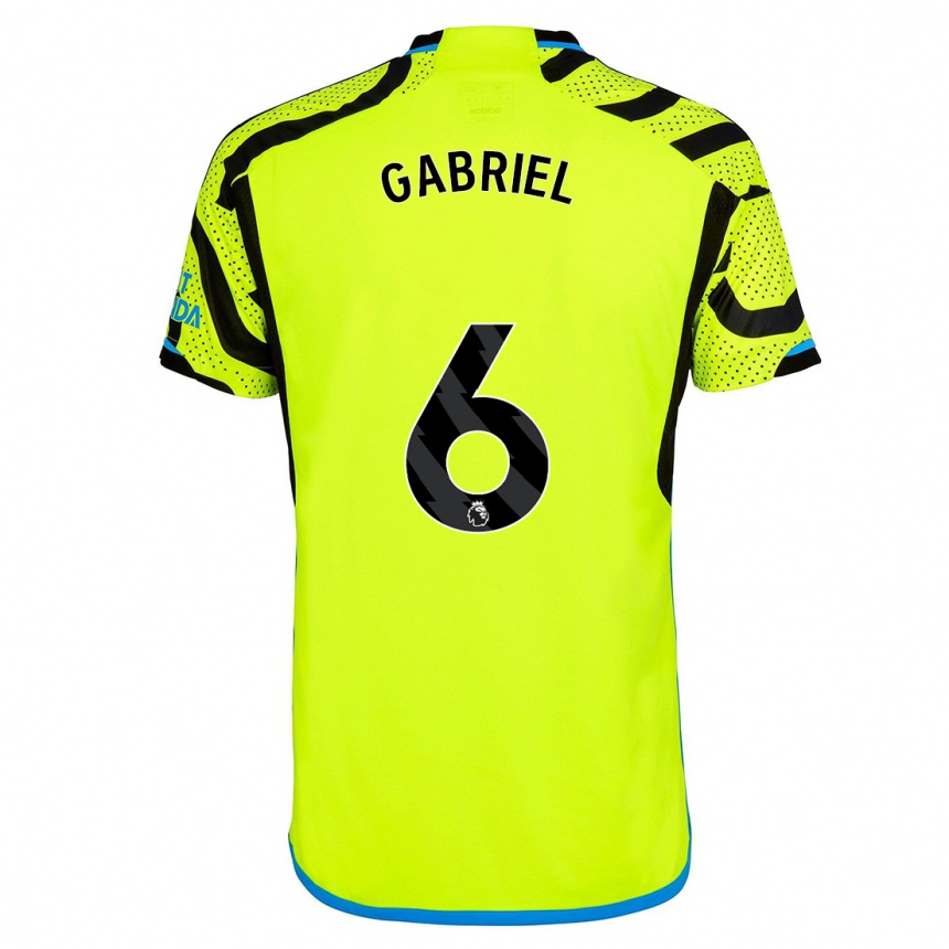 Niño Fútbol Camiseta Gabriel Magalhaes #6 Amarillo 2ª Equipación 2023/24 México