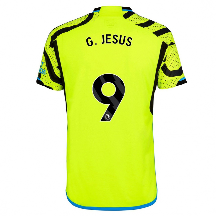 Niño Fútbol Camiseta Gabriel Jesus #9 Amarillo 2ª Equipación 2023/24 México