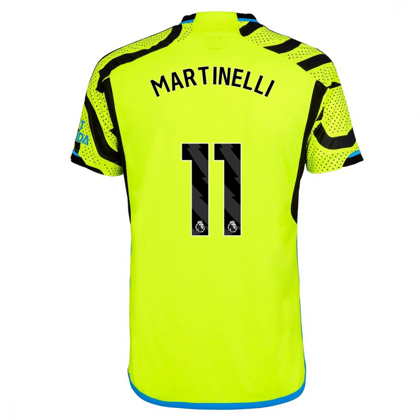 Niño Fútbol Camiseta Gabriel Martinelli #11 Amarillo 2ª Equipación 2023/24 México