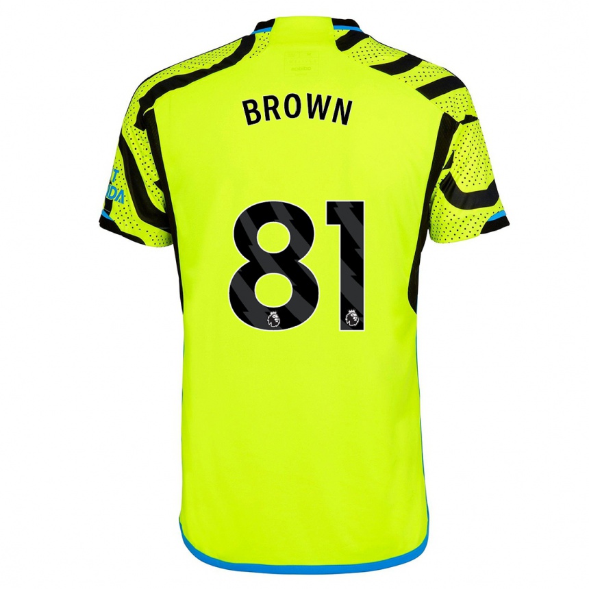 Niño Fútbol Camiseta Luis Brown #81 Amarillo 2ª Equipación 2023/24 México