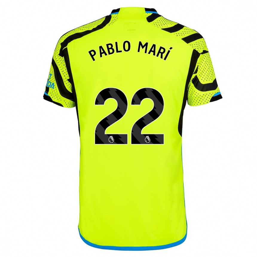 Niño Fútbol Camiseta Pablo Mari #22 Amarillo 2ª Equipación 2023/24 México