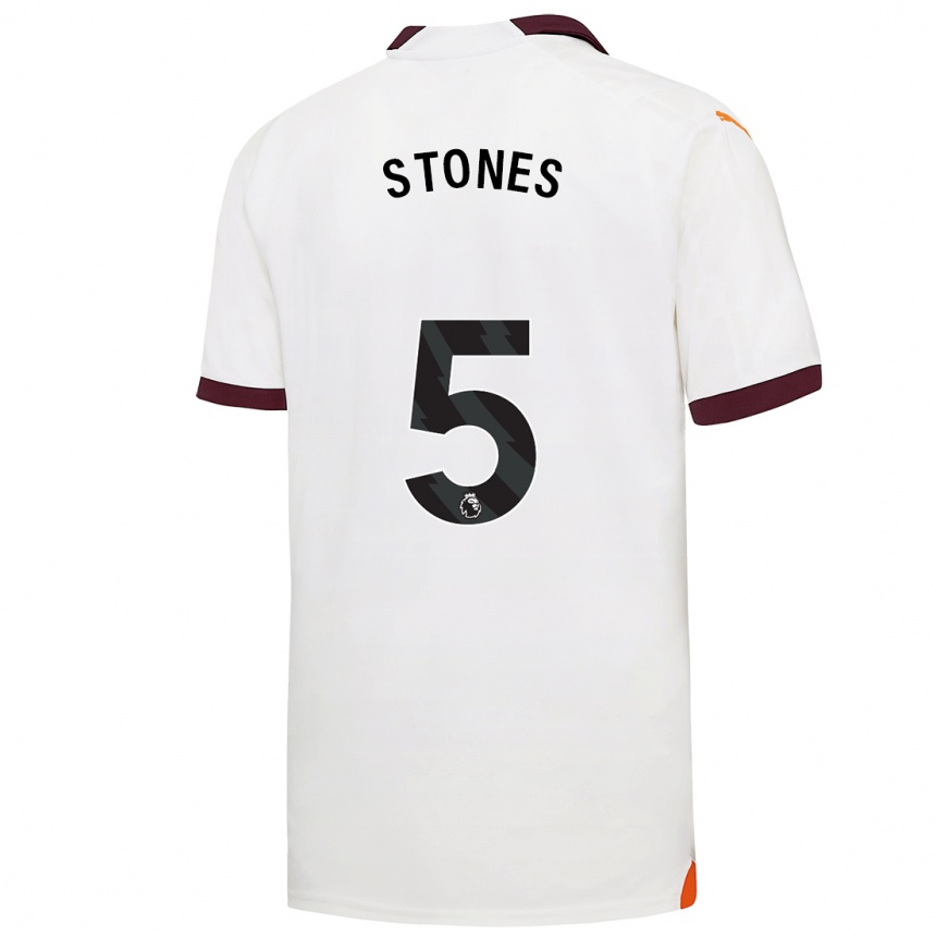 Niño Fútbol Camiseta John Stones #5 Blanco 2ª Equipación 2023/24 México