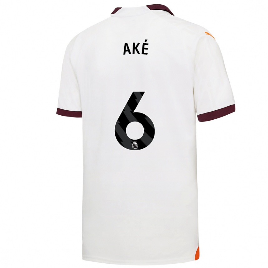 Niño Fútbol Camiseta Nathan Ake #6 Blanco 2ª Equipación 2023/24 México