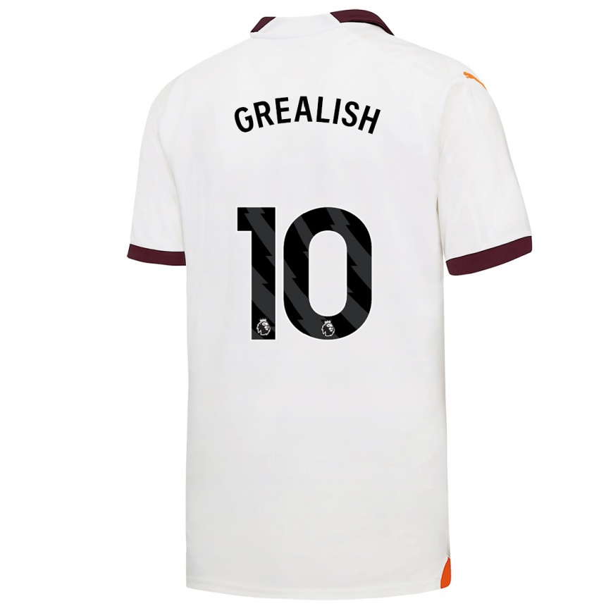 Niño Fútbol Camiseta Jack Grealish #10 Blanco 2ª Equipación 2023/24 México