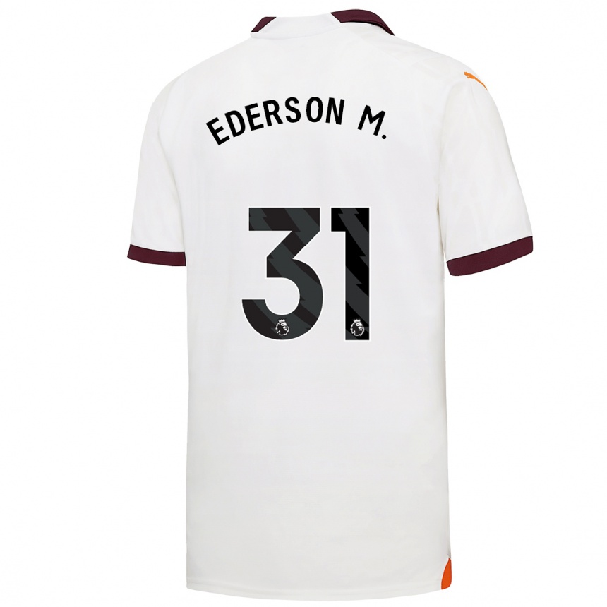 Niño Fútbol Camiseta Ederson Moraes #31 Blanco 2ª Equipación 2023/24 México