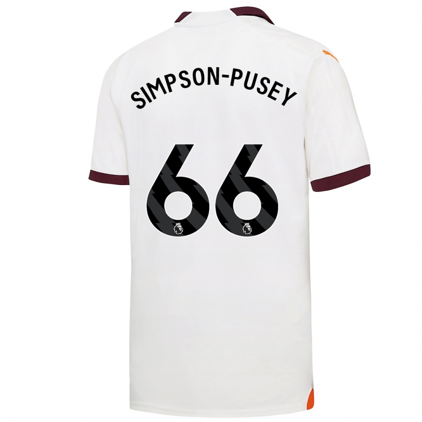 Niño Fútbol Camiseta Jahmai Simpson-Pusey #66 Blanco 2ª Equipación 2023/24 México