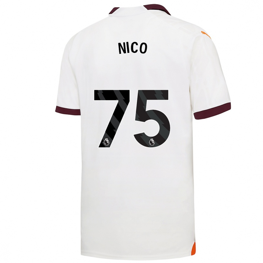 Niño Fútbol Camiseta Nico O'reilly #75 Blanco 2ª Equipación 2023/24 México