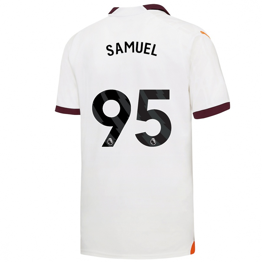 Niño Fútbol Camiseta Lakyle Samuel #95 Blanco 2ª Equipación 2023/24 México