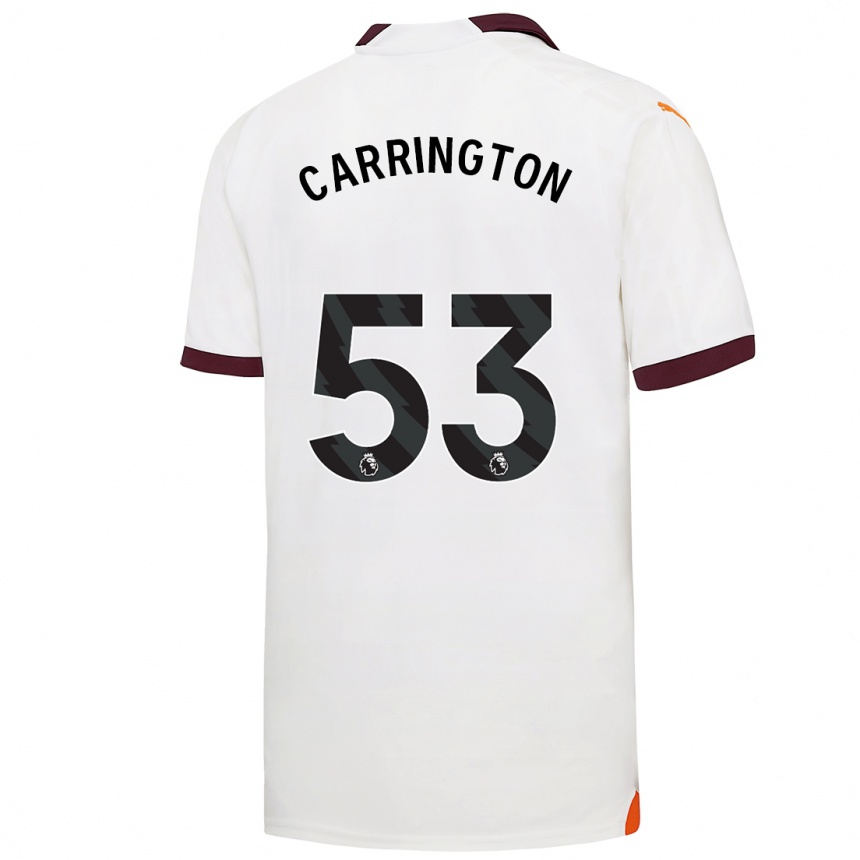 Niño Fútbol Camiseta Ezra Carrington #53 Blanco 2ª Equipación 2023/24 México