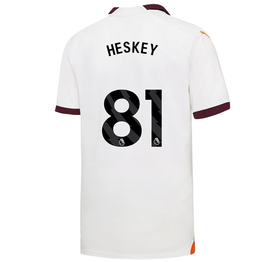 Niño Fútbol Camiseta Jaden Heskey #81 Blanco 2ª Equipación 2023/24 México