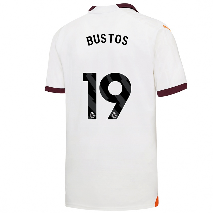 Niño Fútbol Camiseta Nahuel Bustos #19 Blanco 2ª Equipación 2023/24 México