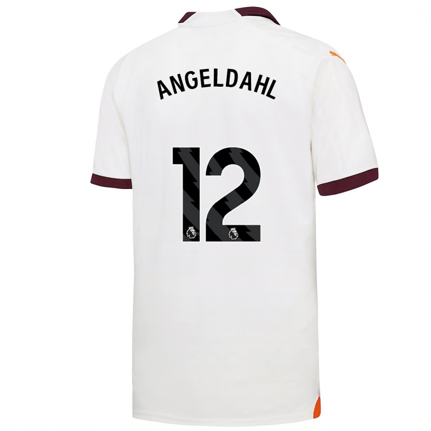 Niño Fútbol Camiseta Filippa Angeldahl #12 Blanco 2ª Equipación 2023/24 México