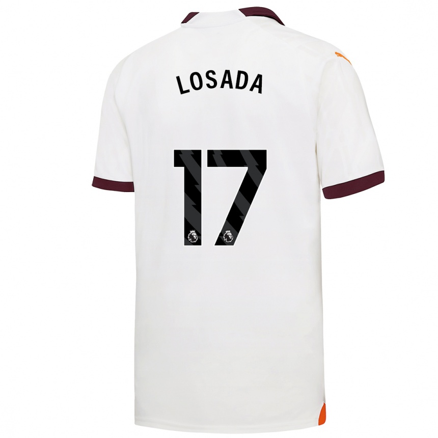 Niño Fútbol Camiseta Vicky Losada #17 Blanco 2ª Equipación 2023/24 México