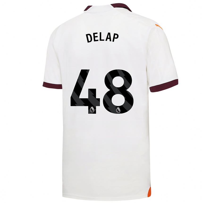 Niño Fútbol Camiseta Liam Delap #48 Blanco 2ª Equipación 2023/24 México