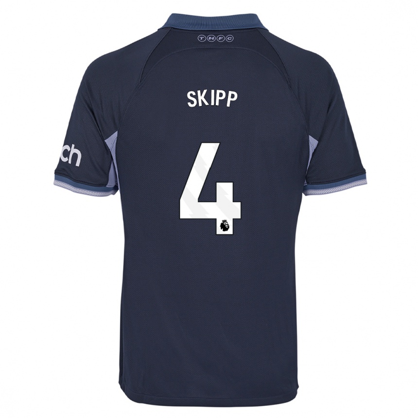 Niño Fútbol Camiseta Oliver Skipp #4 Azul Oscuro 2ª Equipación 2023/24 México