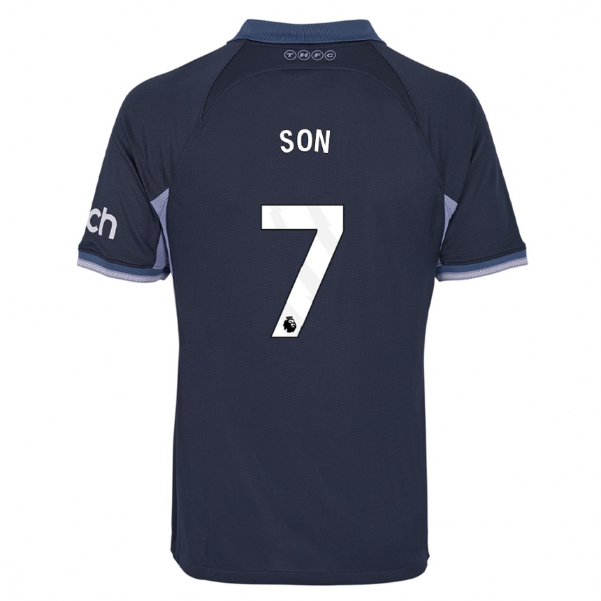 Niño Fútbol Camiseta Heung-Min Son #7 Azul Oscuro 2ª Equipación 2023/24 México