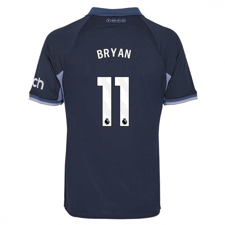 Niño Fútbol Camiseta Bryan Gil #11 Azul Oscuro 2ª Equipación 2023/24 México