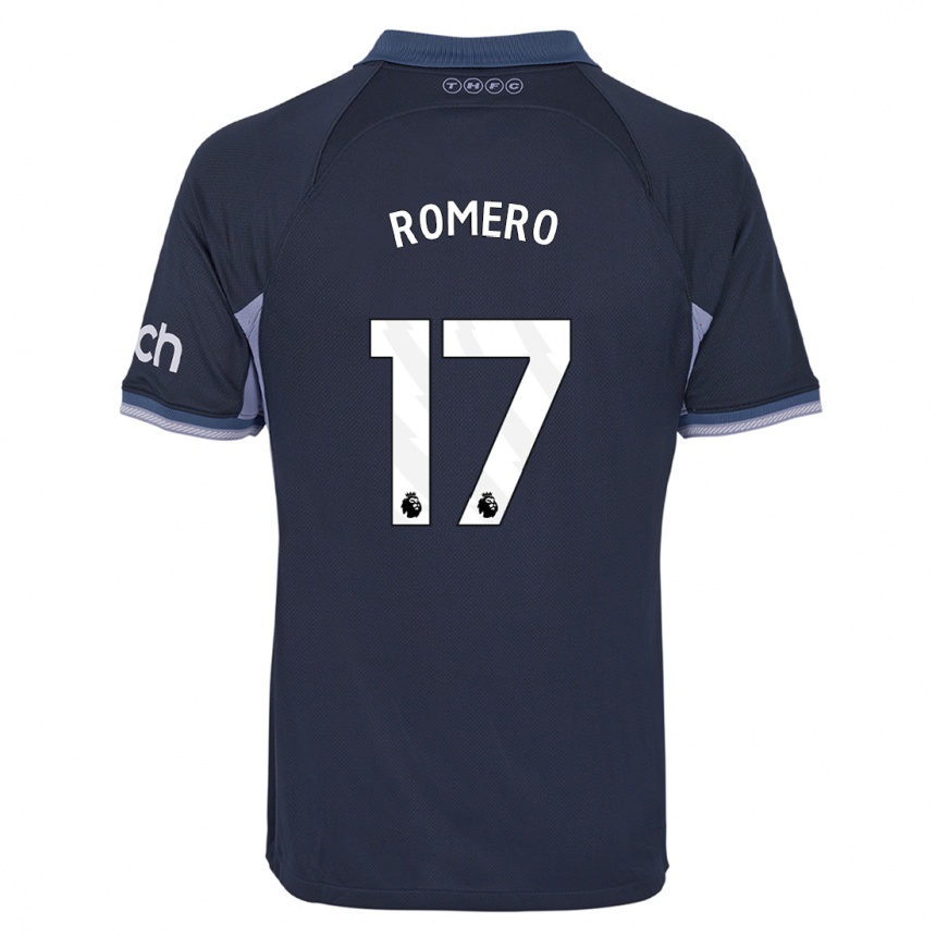 Niño Fútbol Camiseta Cristian Romero #17 Azul Oscuro 2ª Equipación 2023/24 México