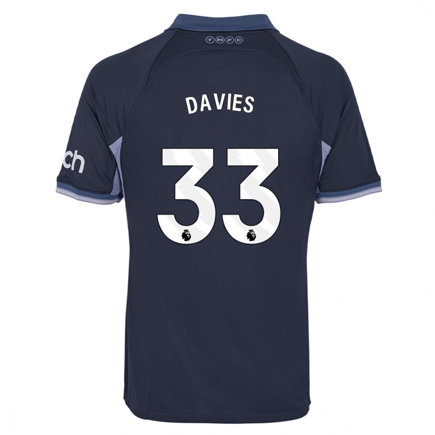 Niño Fútbol Camiseta Ben Davies #33 Azul Oscuro 2ª Equipación 2023/24 México