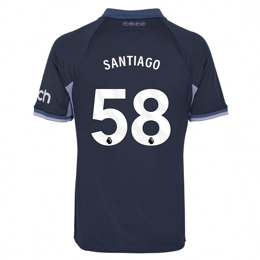 Niño Fútbol Camiseta Yago Santiago #58 Azul Oscuro 2ª Equipación 2023/24 México