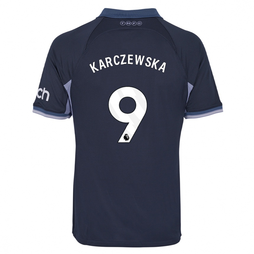 Niño Fútbol Camiseta Nikola Karczewska #9 Azul Oscuro 2ª Equipación 2023/24 México