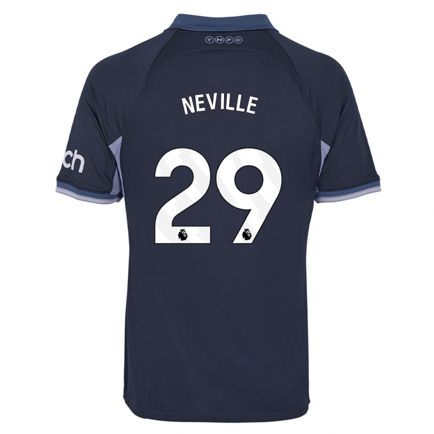 Niño Fútbol Camiseta Ashleigh Neville #29 Azul Oscuro 2ª Equipación 2023/24 México