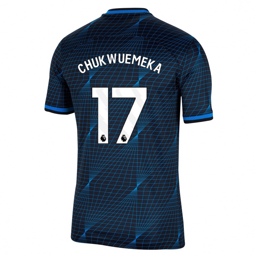 Niño Fútbol Camiseta Carney Chukwuemeka #17 Azul Oscuro 2ª Equipación 2023/24 México